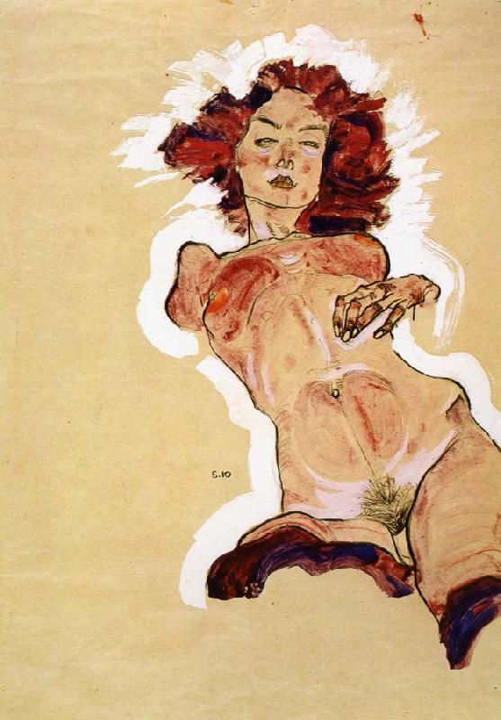 Egon Schiele Female Nude oil painting image